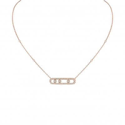 MESSIKA MOVE PAVÉ PINK GOLD DIAMOND NECKLACE 03994