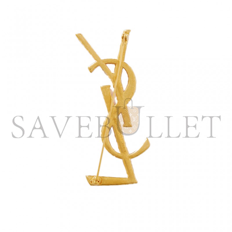 YSL SAINT LAURENT GOLD-TONE BROOCH  652410Y15008060