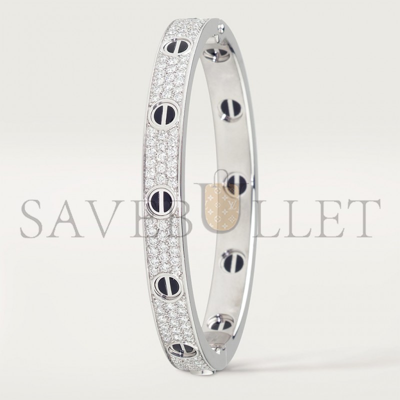 CARTIER  LOVE BRACELET, DIAMOND-PAVED, CERAMIC N6032417