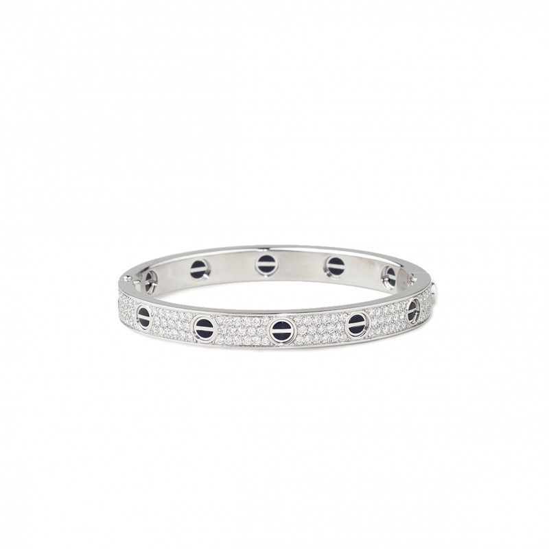 CARTIER  LOVE BRACELET, DIAMOND-PAVED, CERAMIC N6032417