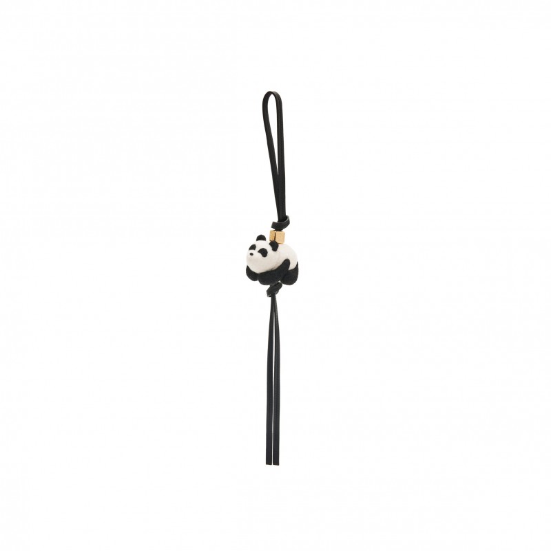 LOEWE PANDA CHARM IN FELT AND CALFSKIN C621232XCP