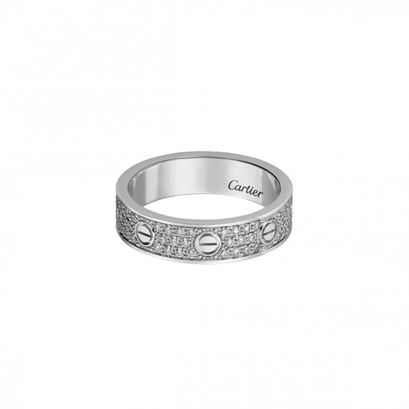 CARTIER  LOVE WEDDING BAND, DIAMOND-PAVED B4083400