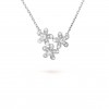 VAN CLEEF ARPELS SOCRATE PENDANT, 3 FLOWERS - WHITE GOLD, DIAMOND  VCARB14900