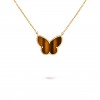 VAN CLEEF  ARPELS LUCKY ALHAMBRA BUTTERFLY PENDANT - YELLOW GOLD, TIGER EYE VCARD98500