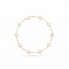 VAN CLEEF ARPELS VINTAGE ALHAMBRA NECKLACE, 10 MOTIFS - YELLOW GOLD, MOTHER-OF-PEARL  VCARA42800