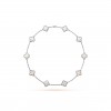 VAN CLEEF ARPELS VINTAGE ALHAMBRA NECKLACE, 10 MOTIFS - WHITE GOLD, MOTHER-OF-PEARL  VCARF48500