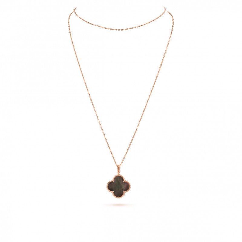 VAN CLEEF  ARPELS MAGIC ALHAMBRA LONG NECKLACE, 1 MOTIF - ROSE GOLD, MOTHER-OF-PEARL  VCARP6I200