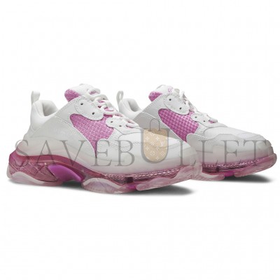 BALENCIAGA TRIPLE S CLEAR SOLE TRAINER WHITE PINK 544351W09ON9025 BALENCIAGA TRIPLE S CLEAR SOLE TRAINER WHITE PINK 544351W09ON9025