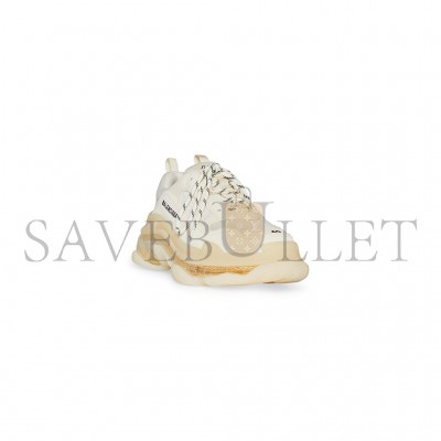 BALENCIAGA WOMEN'S TRIPLE S CLEAR SOLE SNEAKER IN BEIGE 544351W2GA19100 BALENCIAGA WOMEN'S TRIPLE S CLEAR SOLE SNEAKER IN BEIGE 544351W2GA19100