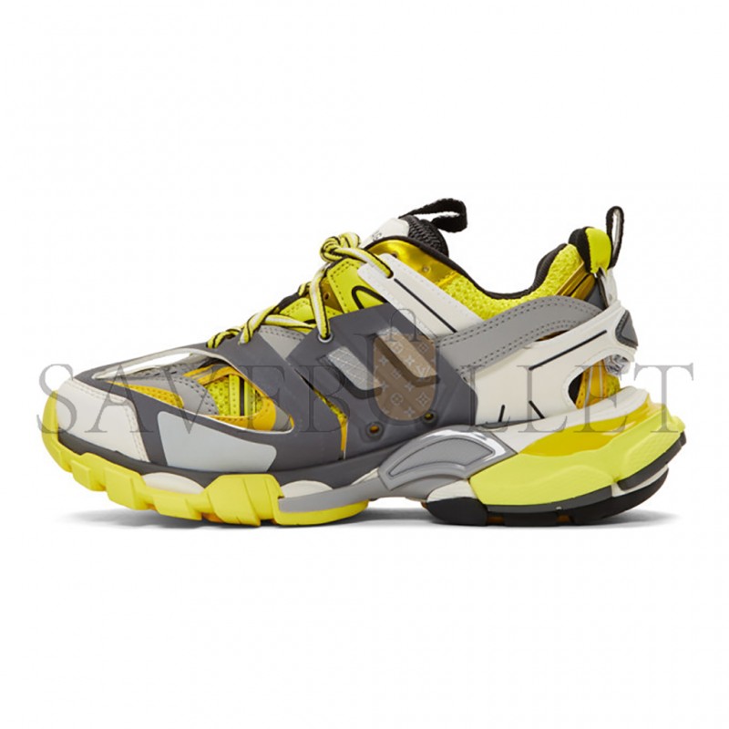 BALENCIAGA YELLOW AND GREY TRACK RUNNER SNEAKERS 542023W1GB17184