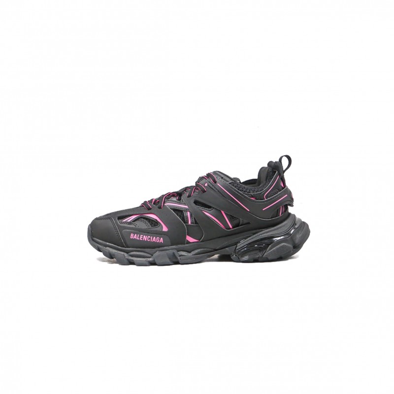 BALENCIAGA BLACK AND PINK TRACK SNEAKERS 542436W2LA12046