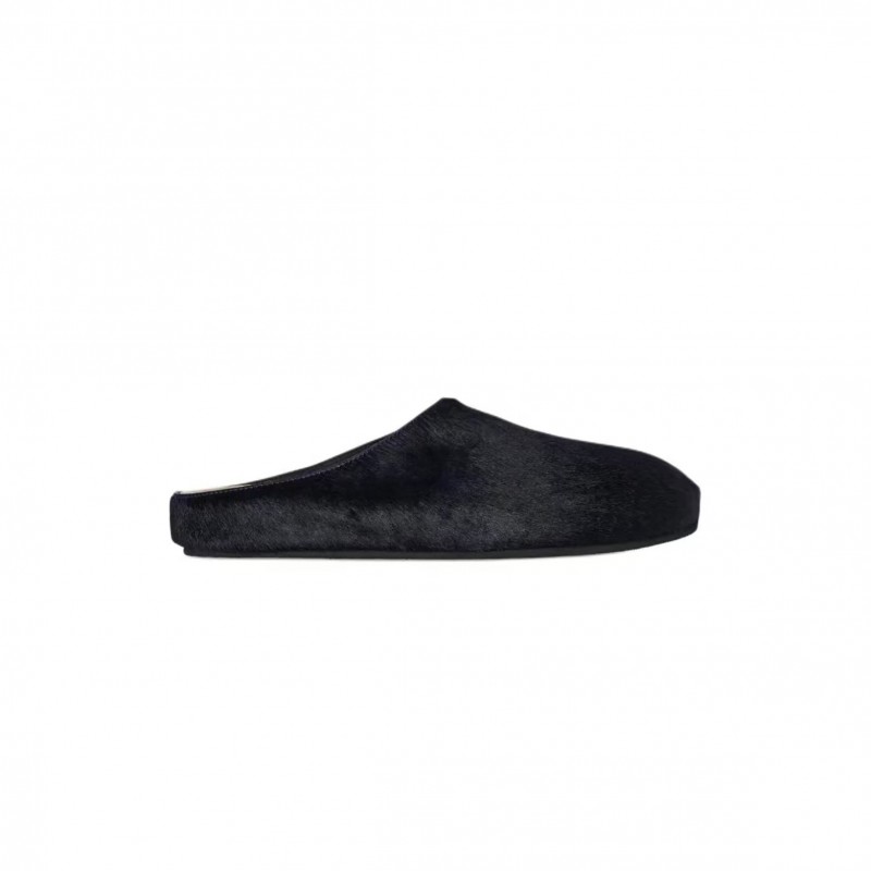 THE ROW NAVY BLUE HORSEHAIR SLIPPERS F1486L70NVYF