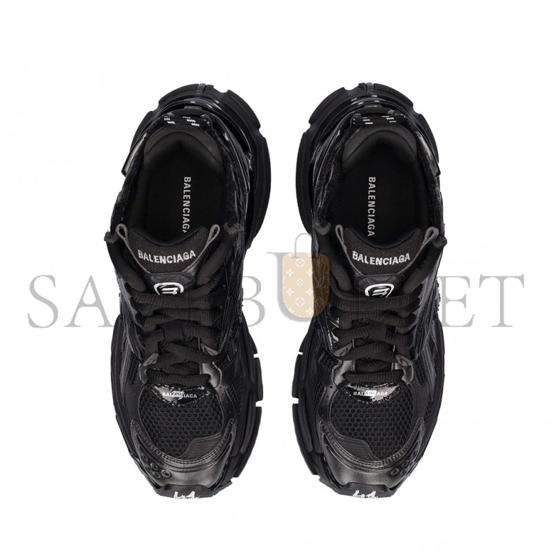 BALENCIAGA RUNNER FAUX LEATHER SNEAKERS 677403W3RA91000