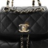 CHANEL SHINY CAVIAR QUILTED SMALL DUMA POCKETS DRAWSTRING BACKPACK BLACK AS3787 (17.5*16.5*10cm)