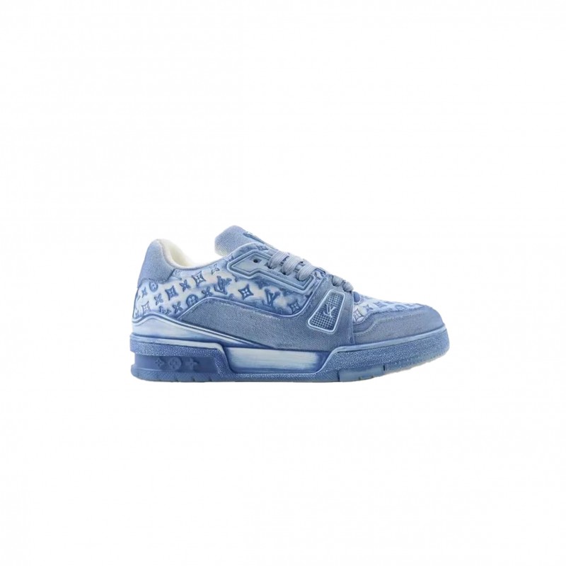 LOUIS VUITTON LV TRAINER DENIM BLUE HDFDG13-49