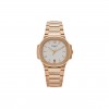 PATEK PHILIPPE NAUTILUS 'LADIES' AUTOMATIC ROSE GOLD SILVERY OPALINE DIAL WATCH 7118/1R-001