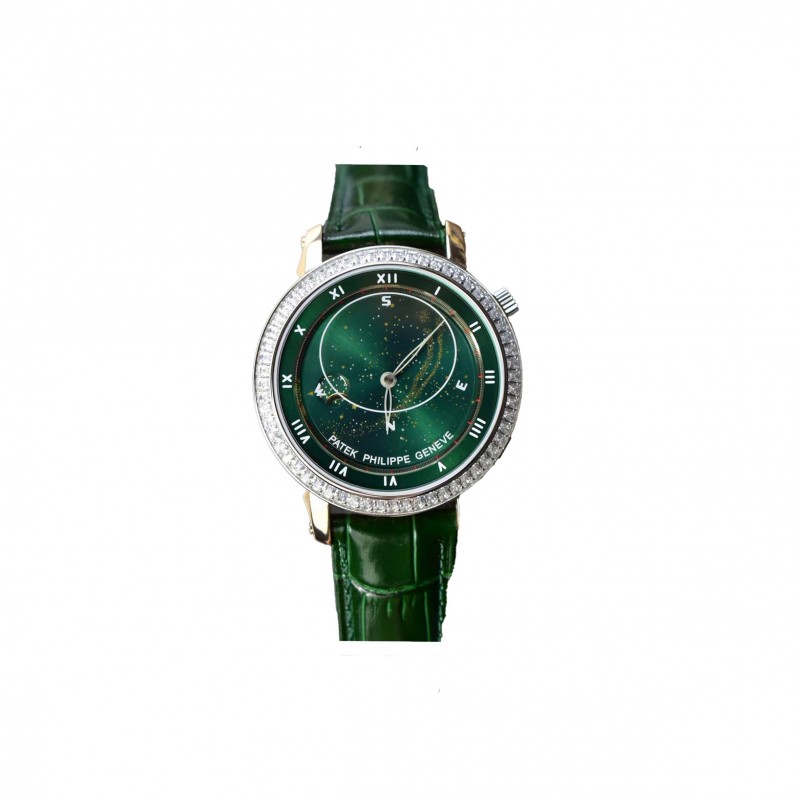 PATEK PHILIPPE STARRY SKY GREEN FACE WATCH 5102R