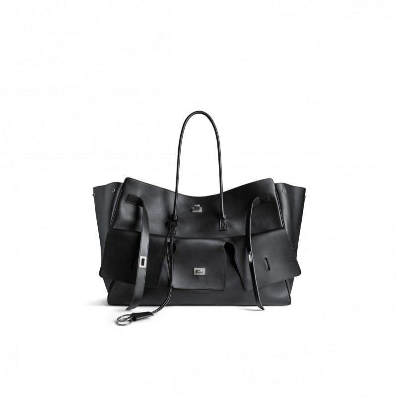 BALENCIAGA BEL AIR XL CARRY ALL BAG IN BLACK 8054802ABAW1000 (61.9*51.8*23.8cm)