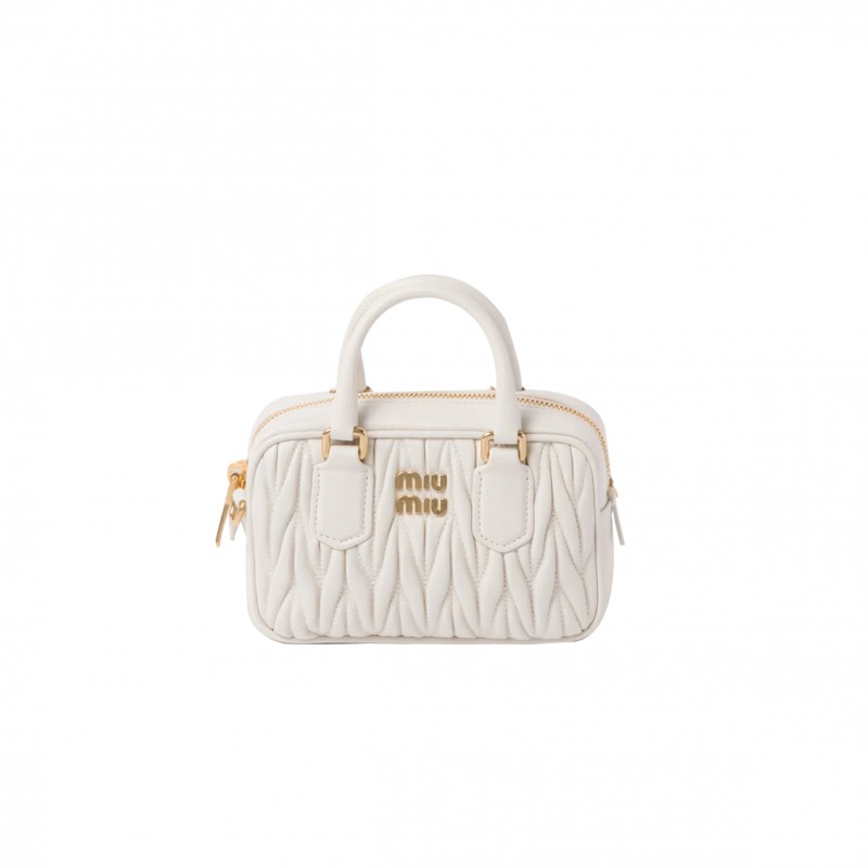 MIU MIU ARCADIE MATELASSÉ NAPPA LEATHER MINI-BAG 5BP077 (15.3*10.3*4.5cm)