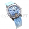 PATEK PHILIPPE AQUANAUT 18CT WHITE GOLD BLUE MOP WATCH 5072G-001