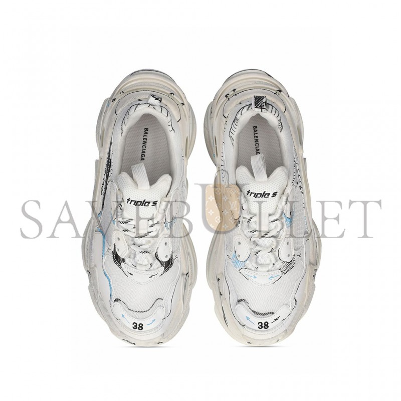 BALENCIAGA TRIPLE S LOGOTYPE SNEAKERS 536737W3SRB9014