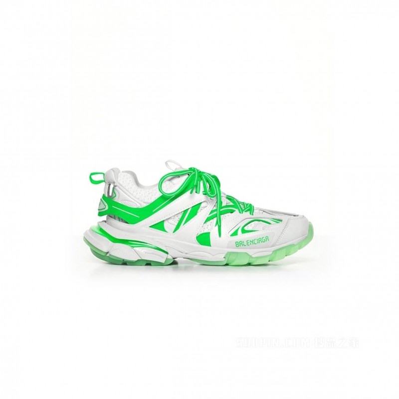 BALENCIAGA TRACK SNEAKERS IN WHITE GREEN 542023W3RL19035