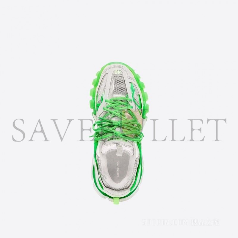 BALENCIAGA TRACK SNEAKERS IN WHITE GREEN 542023W3RL19035