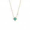 LOUIS VUITTON COLOR BLOSSOM BB STAR PENDANT, YELLOW GOLD, AMAZONITE AND DIAMOND Q03276