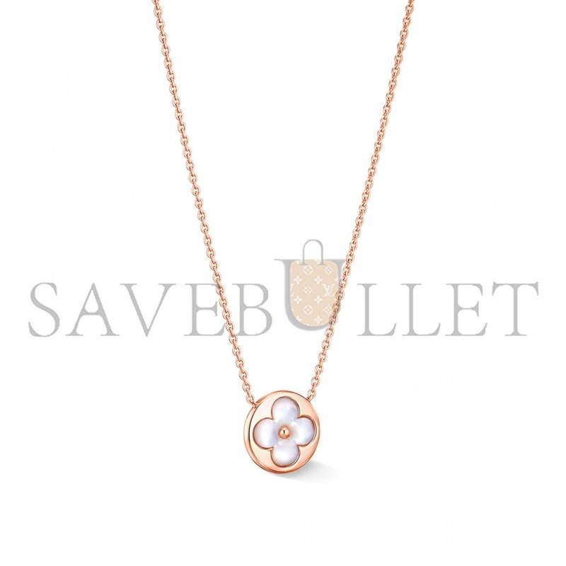 LOUIS VUITTON COLOUR BLOSSOM SUN PENDANT, PINK GOLD AND WHITE MOTHER-OF-PEARL Q93520