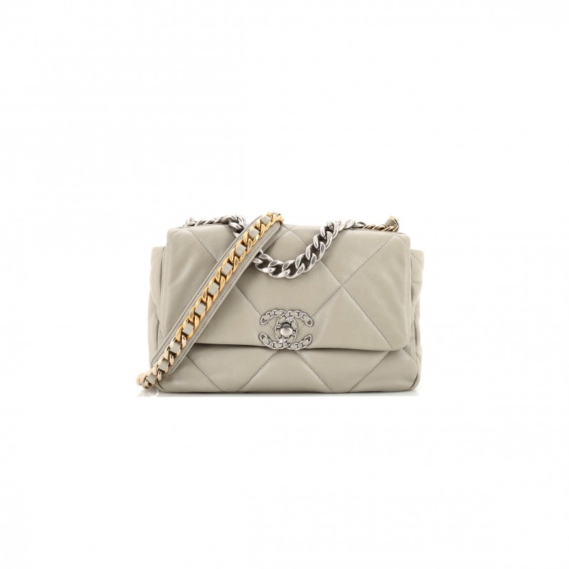 CHANEL 19 FLAP BAG QUILTED LEATHER AS1160 (26*16*9cm) 
