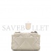 CHANEL 19 FLAP BAG QUILTED LEATHER AS1160 (26*16*9cm) 