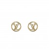 LOUIS VUITTON METAL SMALL LOUISE HOOP EARRINGS GOLD M01332