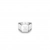 LOUIS VUITTON RING SIGNET LV SILVER METAL M62488