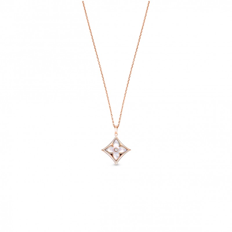 LOUIS VUITTON COLOUR BLOSSOM XL MEDALLION, PINK GOLD, WHITE MOTHER-OF-PEARL AND DIAMOND Q93896