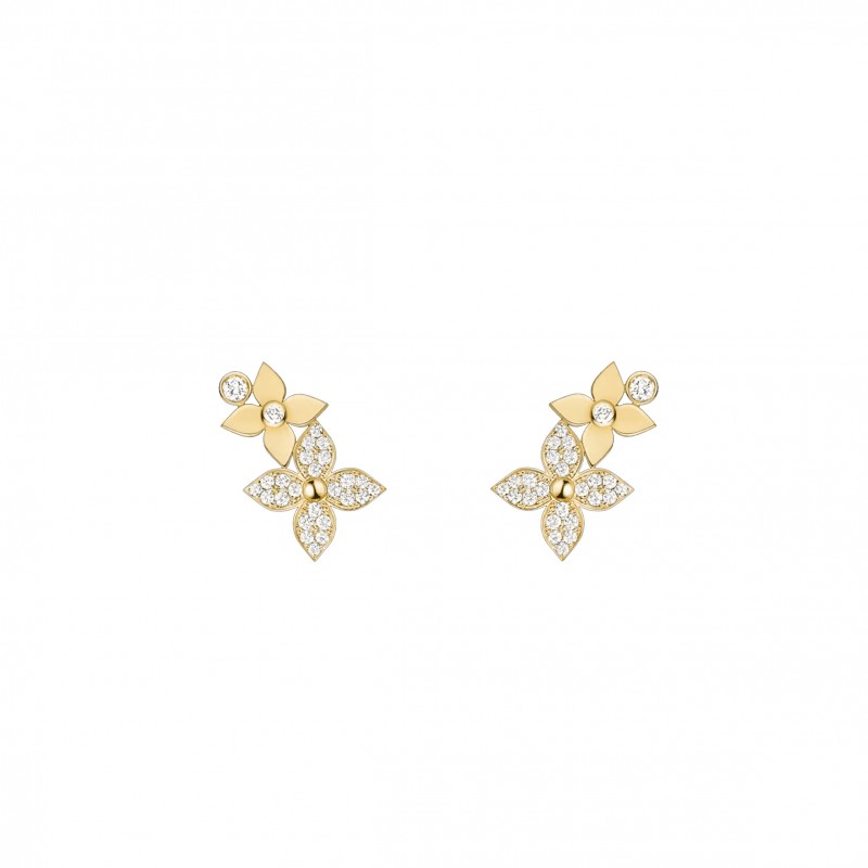 LOUIS VUITTON IDYLLE BLOSSOM RIGHT EARRING GOLD AND DIAMONDS PER UNIT Q96957