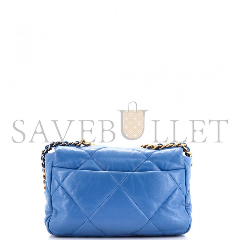 CHANEL 19 FLAP BAG QUILTED LEATHER AS1160 (26*16*9cm)