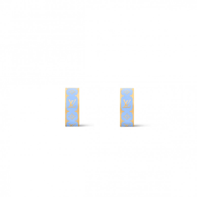 LOUIS VUITTON NANOGRAM ENAMEL EARRINGS M01832