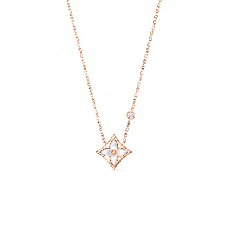 LOUIS VUITTON COLOUR BLOSSOM BB STAR PENDANT, PINK GOLD, WHITE MOTHER-OF-PEARL AND DIAMOND Q93892