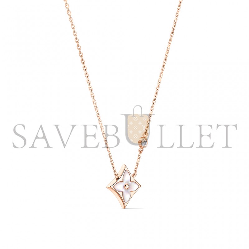 LOUIS VUITTON COLOUR BLOSSOM BB STAR PENDANT, PINK GOLD, WHITE MOTHER-OF-PEARL AND DIAMOND Q93892