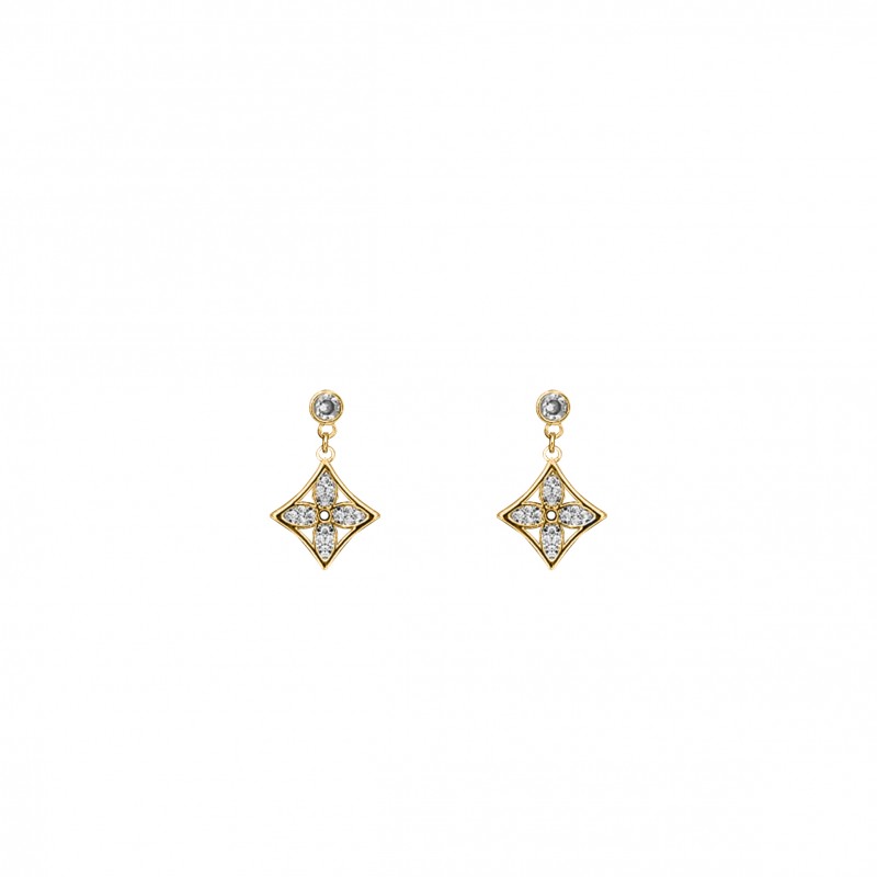 LOUIS VUITTON IDYLLE BLOSSOM EAR STUD, YELLOW GOLD AND DIAMOND - PER UNIT Q96169