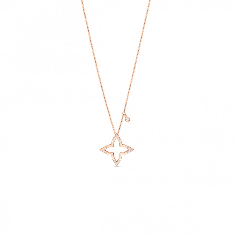 LOUIS VUITTON OMBRE BLOSSOM PENDANT, PINK GOLD AND DIAMONDS Q03083