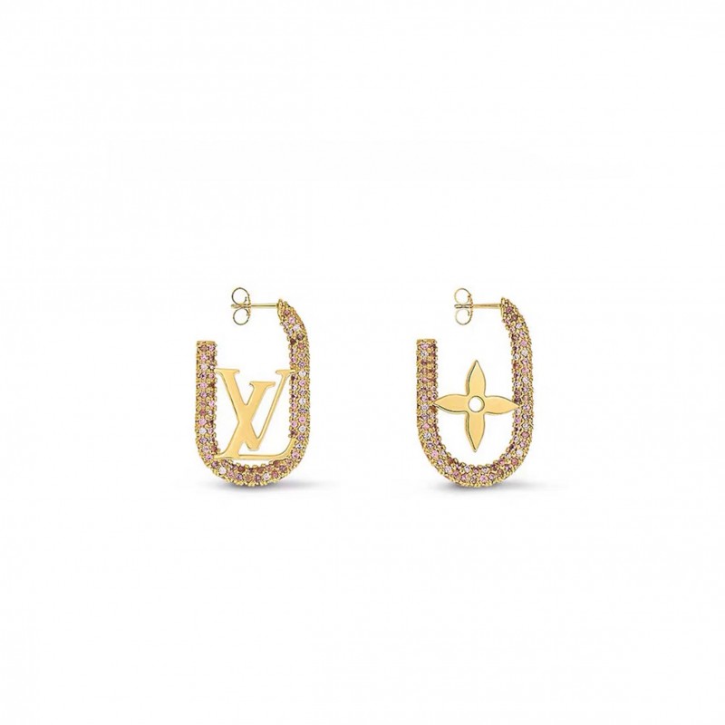 LOUIS VUITTON 18K LOUIS MY CHAIN EARRINGS M01457