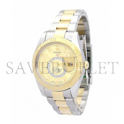 ROLEX SKY-DWELLER 42MM GOLD DIAL WATCH 326938 ROLEX SKY-DWELLER 42MM GOLD DIAL WATCH 326938