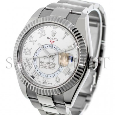 ROLEX SKY-DWELLER 42MM WHITE GOLD WHITE ROMAN DIAL WATCH 326939 ROLEX SKY-DWELLER 42MM WHITE GOLD WHITE ROMAN DIAL WATCH 326939