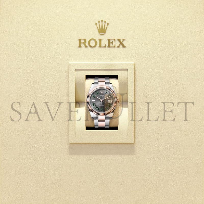 ROLEX DATEJUST 41 OYSTER, 41 MM, OYSTERSTEEL AND EVEROSE GOLD WATCH 126331