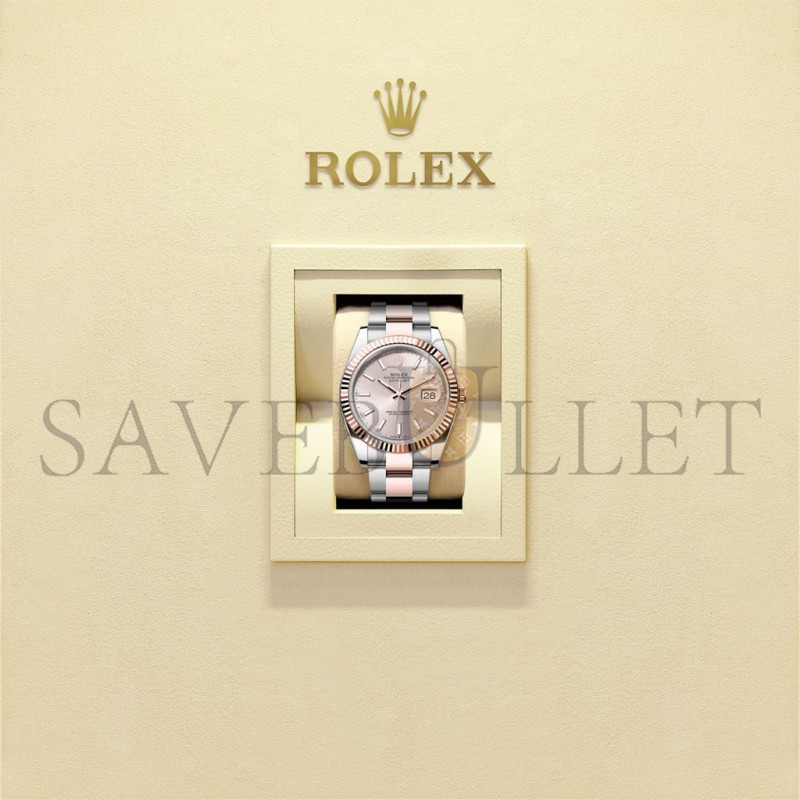 ROLEX DATEJUST 41 OYSTER, 41 MM, OYSTERSTEEL AND EVEROSE GOLD WATCH 126331