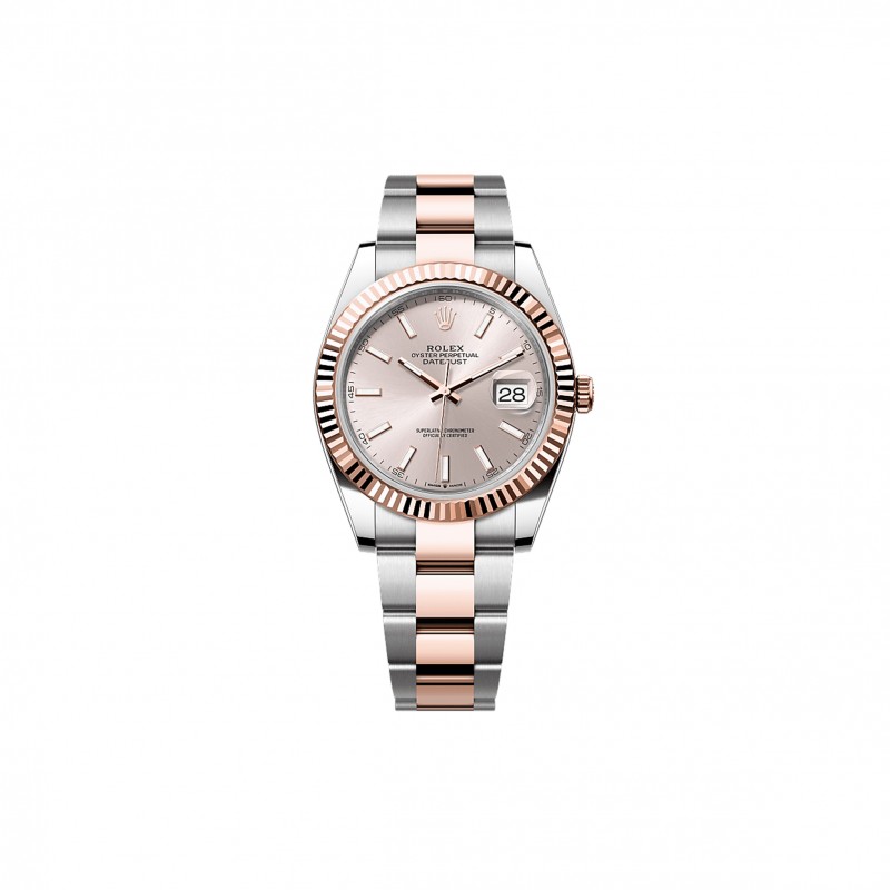 ROLEX DATEJUST 41 OYSTER, 41 MM, OYSTERSTEEL AND EVEROSE GOLD WATCH 126331