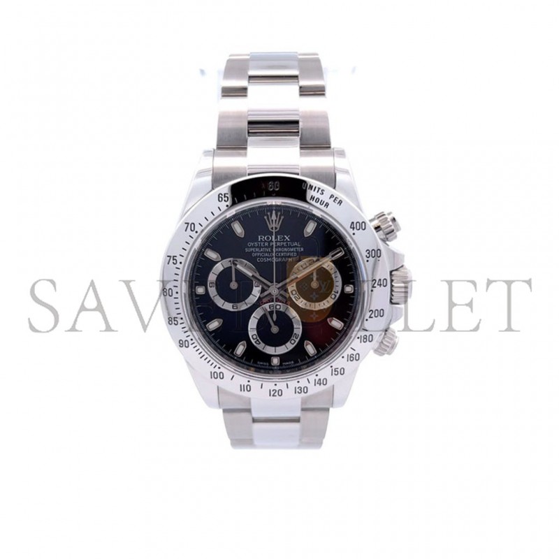 ROLEX DAYTONA COSMOGRAPH BLACK REHAUT 40MM WATCH 116520