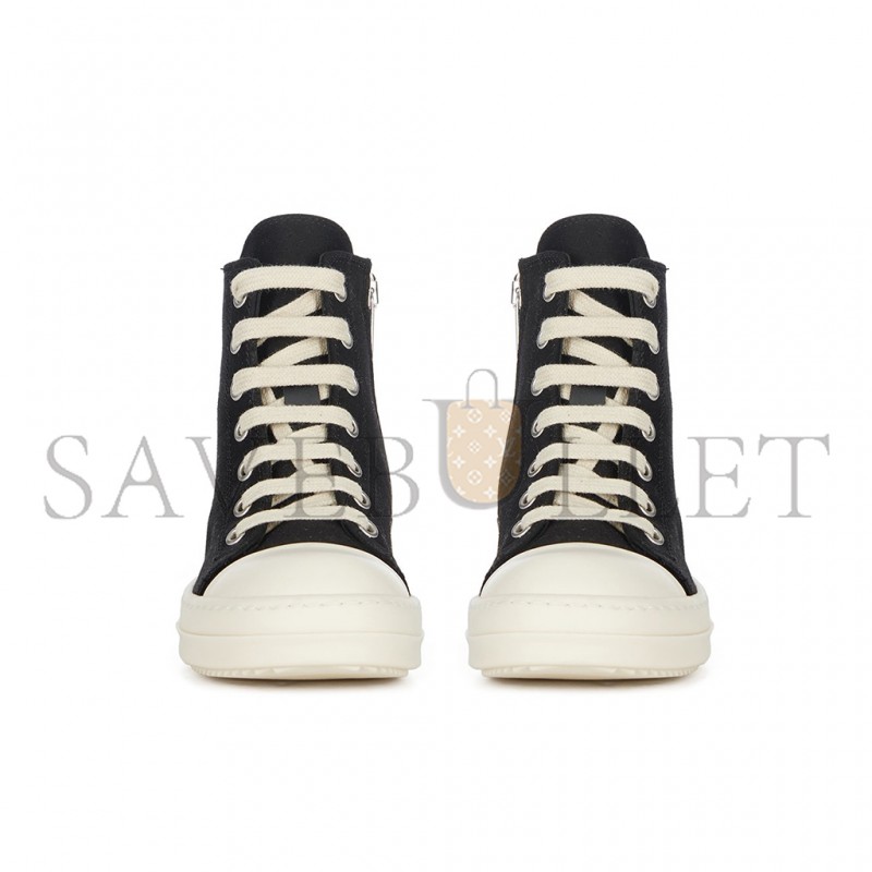 RICK OWENS BABYGEO SNEAKS IN BLACK MILK MILK DOESKIN TO915864