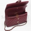 CHANEL CLASSIC 11.12 HANDBAG LAMBSKIN & GOLD-TONE METAL BURGUNDY A01112 (25.5*15.5*6.5cm) CHANEL CLASSIC 11.12 HANDBAG LAMBSKIN & GOLD-TONE METAL BURGUNDY A01112 (25.5*15.5*6.5cm)